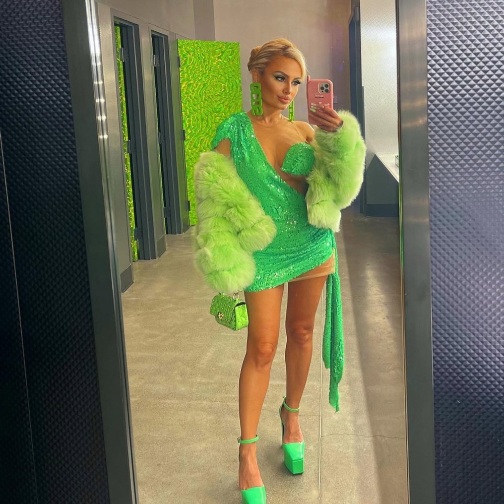 Vibrant Green Sequin Dress